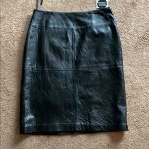 Leather Midi Skirt